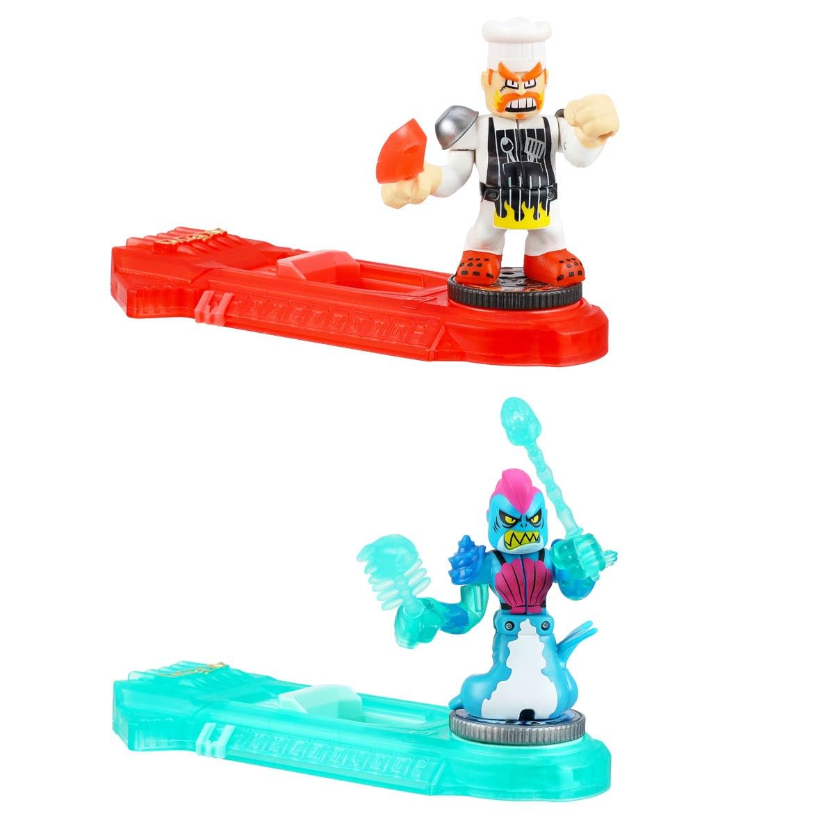 Legends of Akedo Powerstorm Versus Pack 2 Mini Battling Warriors and 2 Battle Controllers Epic Briny Versus Bun Burner