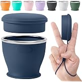 Sinyon Collapsible Travel Cup, Foldable Water Cup with Lid, for Travel | BPA-Free Silicone Cups, Reusable Lightweight Drinking Cups for Camping, Travel, Airports, Hotel