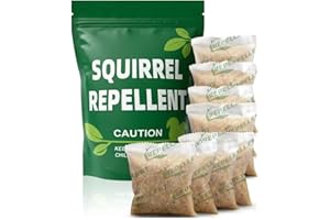 AUDQQM Squirrel Repellent, Chipmunk Repellent for Garden and Attic, Outdoor Squirrel & Chipmunk Deterrent, Peppermint to Keep Squirrels Away, Lasting 60 Days Protection-8 Pouches