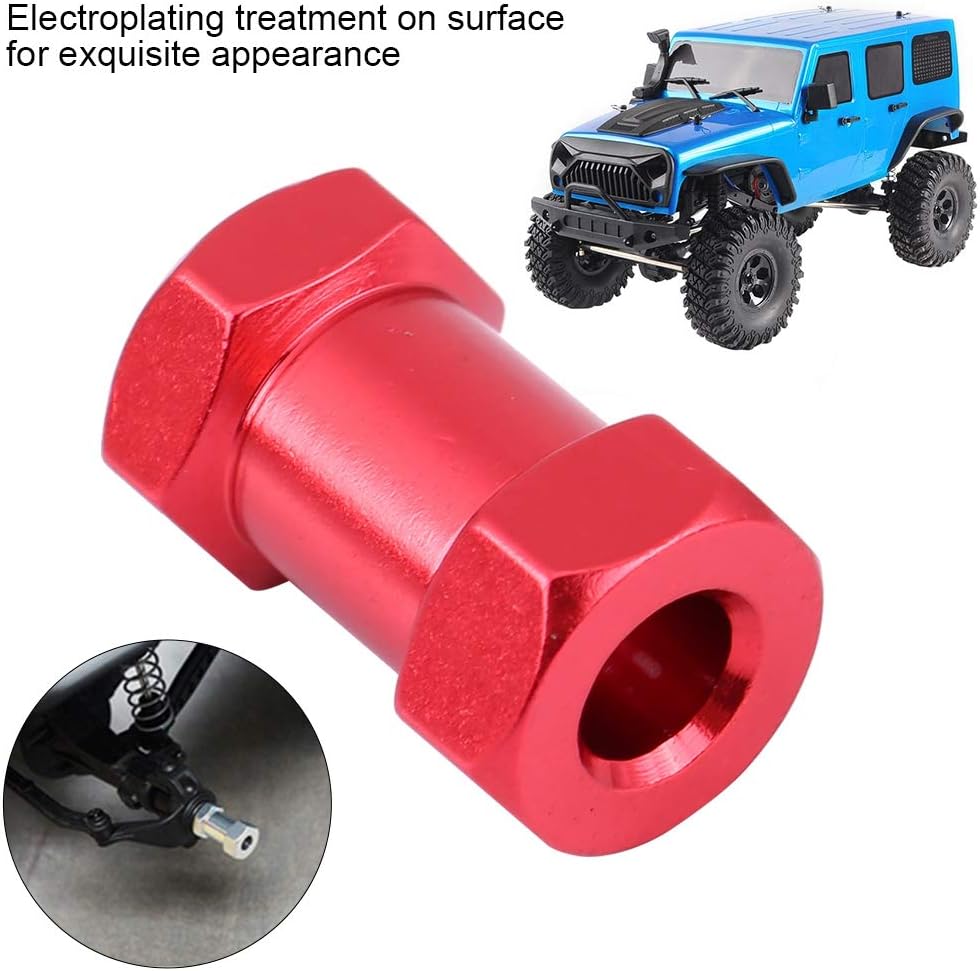 keenso RC Hub Adapter, 12mm RC Hex Wheel Hub Metal Adapter Compatible with D90 AX10 CC01 SCX10 F350 RC Car(20mm -Red) - Image 3
