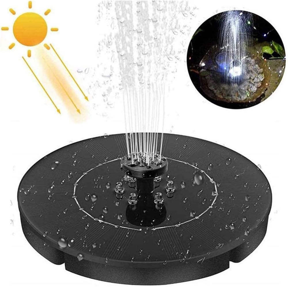 YZB Fácil Instalación 2.5W con energía Solar, Bomba de Fuente, Jardín