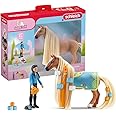 Schleich Horse Club Sofia's Beauties 18-Piece Horse Beauty Set - Horse Rider Kim and Horse Figurine with Brushable Styling Hair Plus Bead and Clip Accessories, Gift for Boys and Girls Ages 5 and up