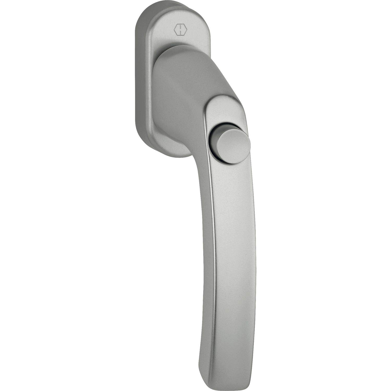 Hoppe LIÈGE 11780150 Window Handle with Press Stud VK 7 x 40 Stainless Steel Look W108 x L96