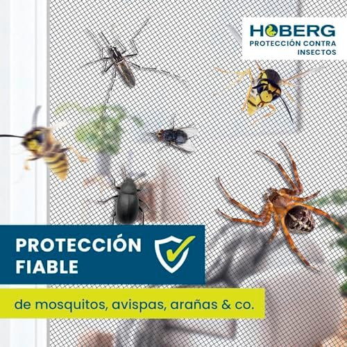 Rede Mosquiteira de Janela com Acessório Magnético Inovador | Rede mosquiteira Cortável individualmente até 150 x 130 cm, sem furar ou aparafusar | Fixação de rede mosquiteira com 16 ímanes [Preto]