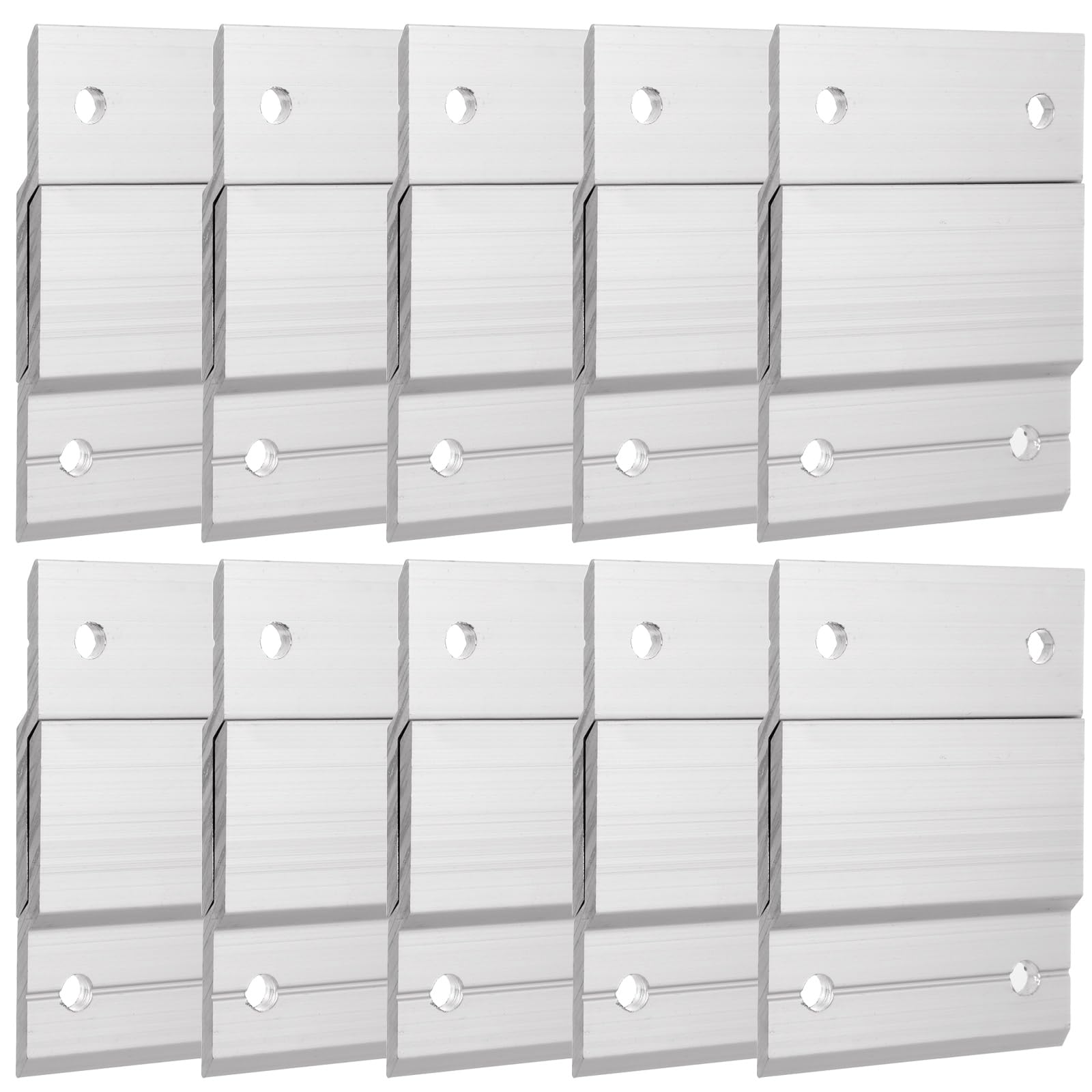 FVIEXE 20PCS 2 Inch French Cleat Hanger, Heavy Duty Metal Picture Hanger Z Bar Hanger, Interlocking Aluminum Z Clips for Hanging Picture Ledges Mirrors Headboard Wall Mounting Brackets Hardware Kit