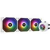 Thermalright CORE Vision 360 White ARGB CPU Water Cooler,3 PWM Fans Water Cooling System with 2000PRM,for AM4/AM5&Intel LGA18