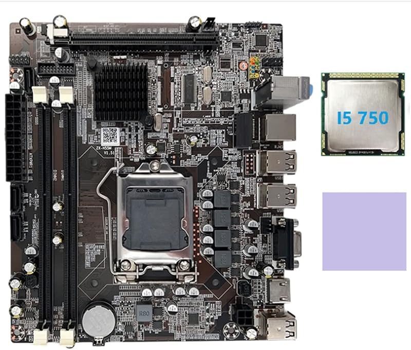 FUNYEE H55 Motherboard LGA1156 DDR3 + I5 750 CPU Thermal Pad