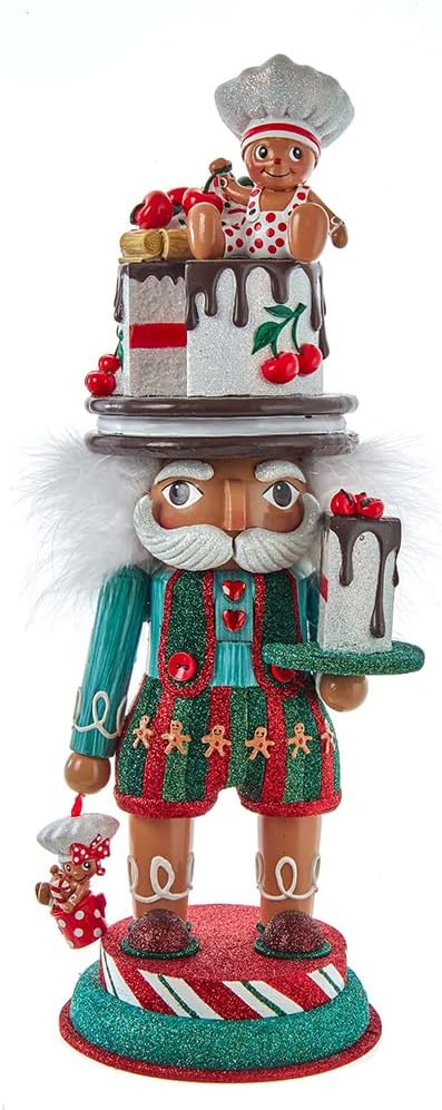 Nutcrackers - Hollywood Nutcrackers Gingerbread Baker Hat Nutcracker, 15-Inch, Multicolored