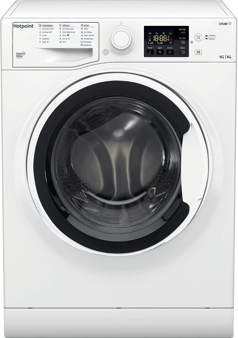 Hotpoint Antistain Washer Dryer White 8 kg/6 kg 1400rpm NDB 9635 W UK