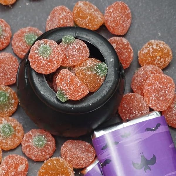FANCY JELLY PUMPKINS, 2 POUND BULK BAG, FIRM CANDY, HALLOWEEN GUMMIES, FALL GUMMY CANFY