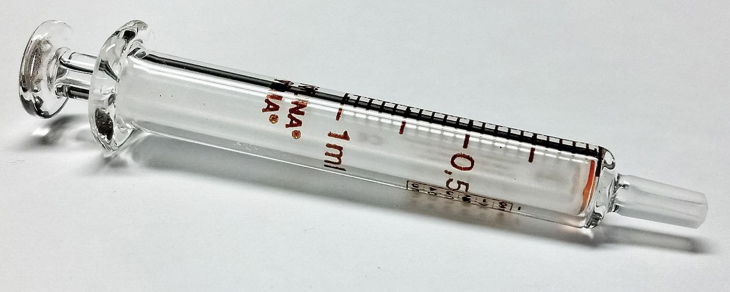Amazon Com Reusable Glass Syringe Glass Luer 1 Ml Health Personal Care