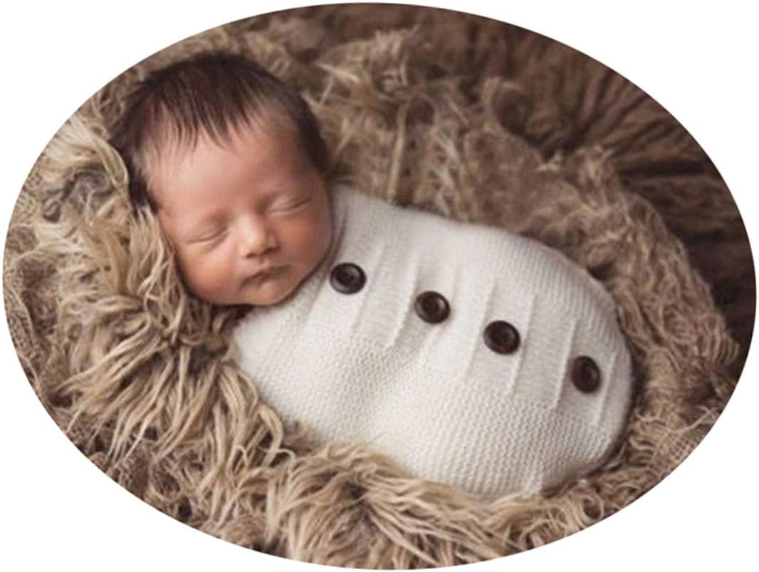 Newborn Baby Boy Girl Photography Pros Sleeping Bag Costume Outfits Crochet Knitted Wrap Swaddle