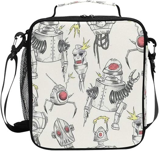 robot lunch bag