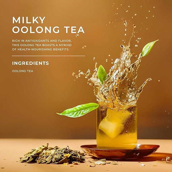 GYA TEA CO MILKY OOLONG TEA LOOSE LEAF – 5.29 OZ 70 CUPS OOLONG TEA CAFFEINATED – 100% PURE NATURAL OOLONG LOOSE LEAF TEA WITH NO ARTIFICIAL INGREDIENTS – BREW AS HOT OR ICED TEA FRUIT TEA LOOSE LEAF