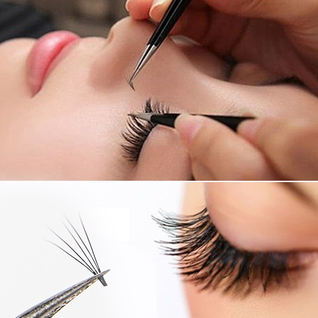 Individual lashes C Curl Grafting Eyelash Extension Soft Fake Mink Lashes Pack Knot-free Natural False Eyelashes Cluster 0.07mm 5 Root 60pcs by LK LANKIZ