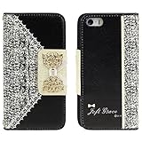 ABC(TM) Black Fashion Girl Woman Fresh Sweet Cute Flip Wallet Leather Case Cover for Iphone 5s 5 5th