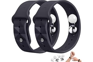 LYJEE Motion Sickness Bands Adjustable Acupressure Nausea Wristbands Morning Sickness Relief for Pregnant Women (Black)