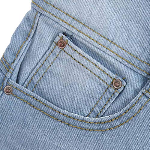 UONQD 2019d Pants, Women Low Waisted Washed Solid Short Mini Jeans Denim Pants Shorts Light Blue