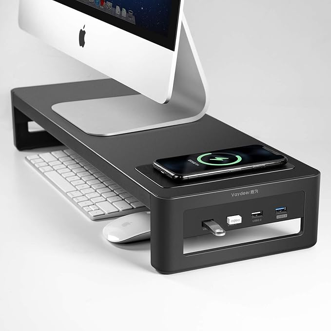 VAYDEER Monitor Stand Riser with USB3.0 Hub Support Amazon.co.uk