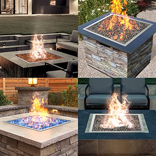 Skyflame 12 inch Square Stainless Steel Drop in Fire Pit Burner Pan