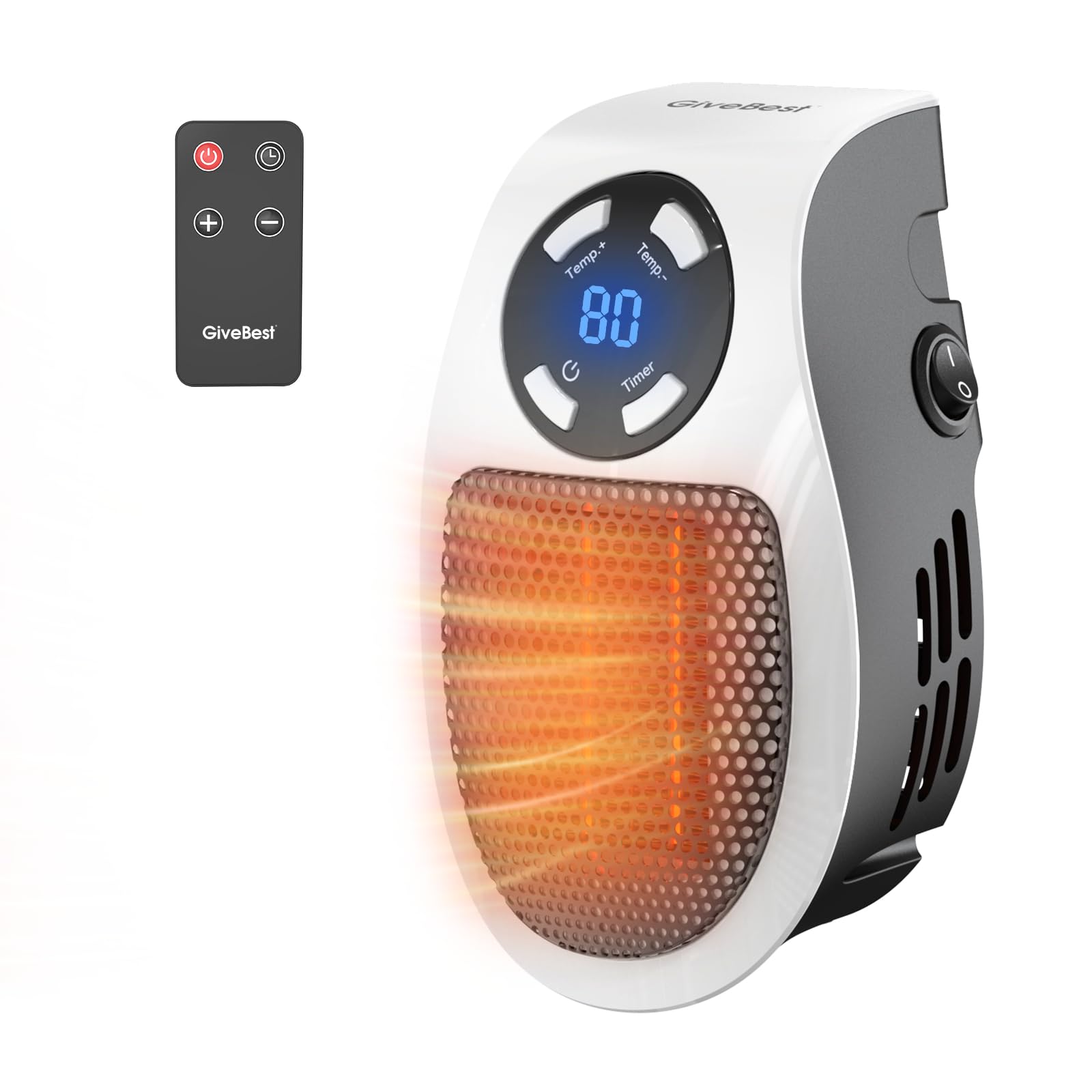 Photo 1 of MISSING REMOTE --------------------------------------------------------------------------------------------------------GiveBest Programmable Space Heater with LED Display, Remote Wall Outlet Electric Heater with Thermostat and Timer for Home Office Bathro