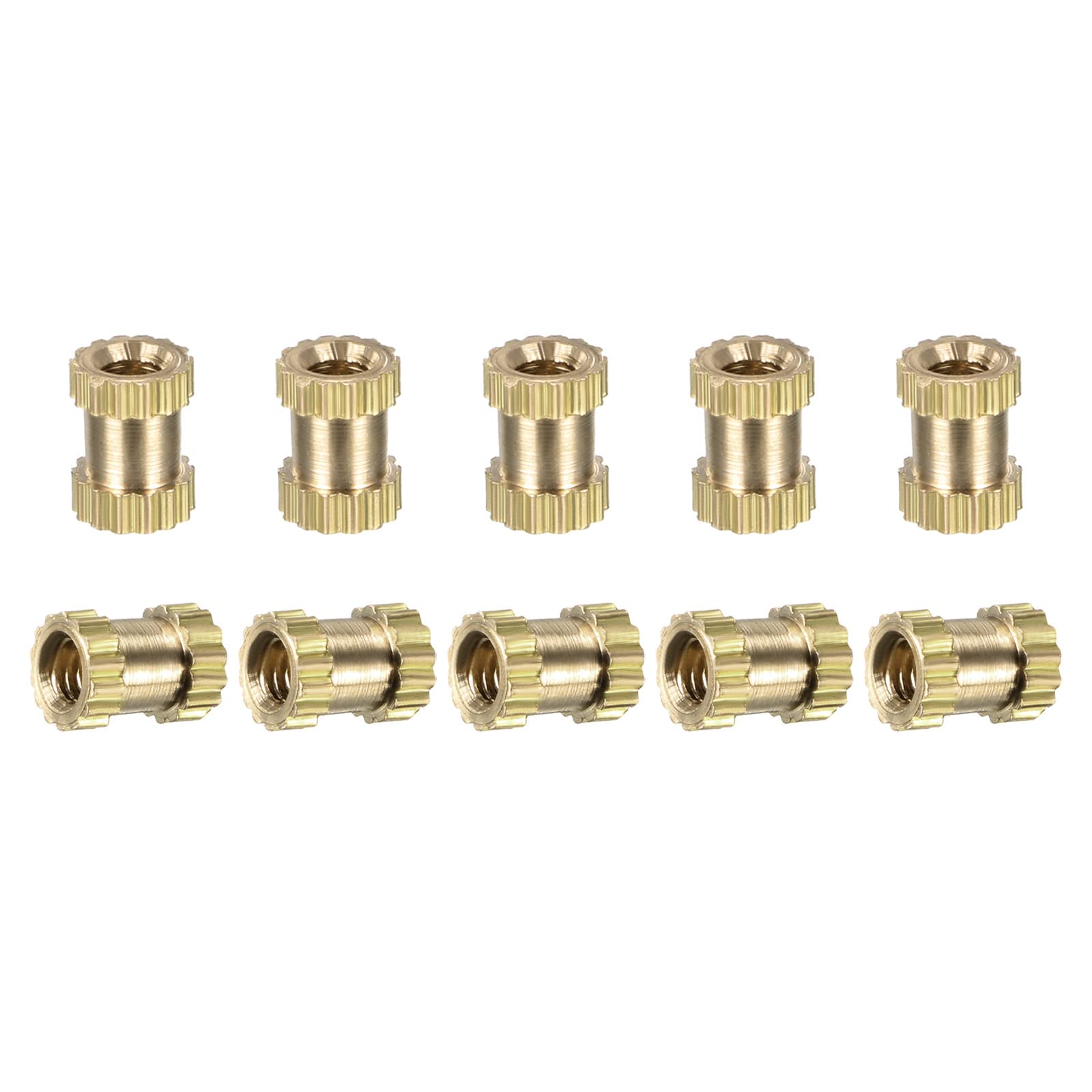 DTGN M2x5x3.5mm(IDxLxOD) Knurled Insert Nuts - 200 Pack - Good for Plastic Shells - Brass Female Thread Heat Set Inserts Embedment Nut — image 1