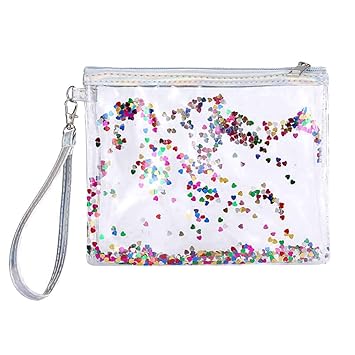clear glitter bag