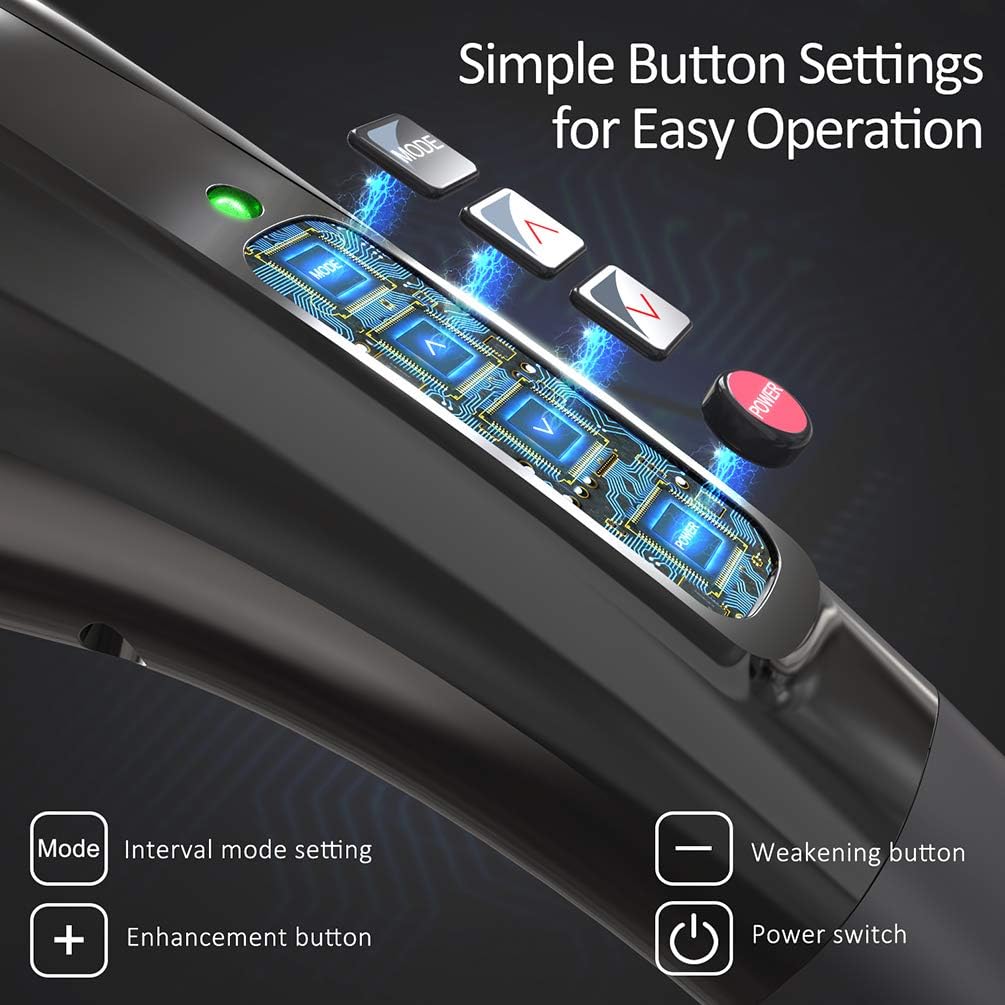 RENPHO Cordless Handheld Back Massager, Rechargeable Electric Deep Tissue Percussion Muscle Massager for Neck Shoulder Leg Foot Joint Pain Relief, Portable Vibrating Massager for Full Body Home Office: Health & Personal Care