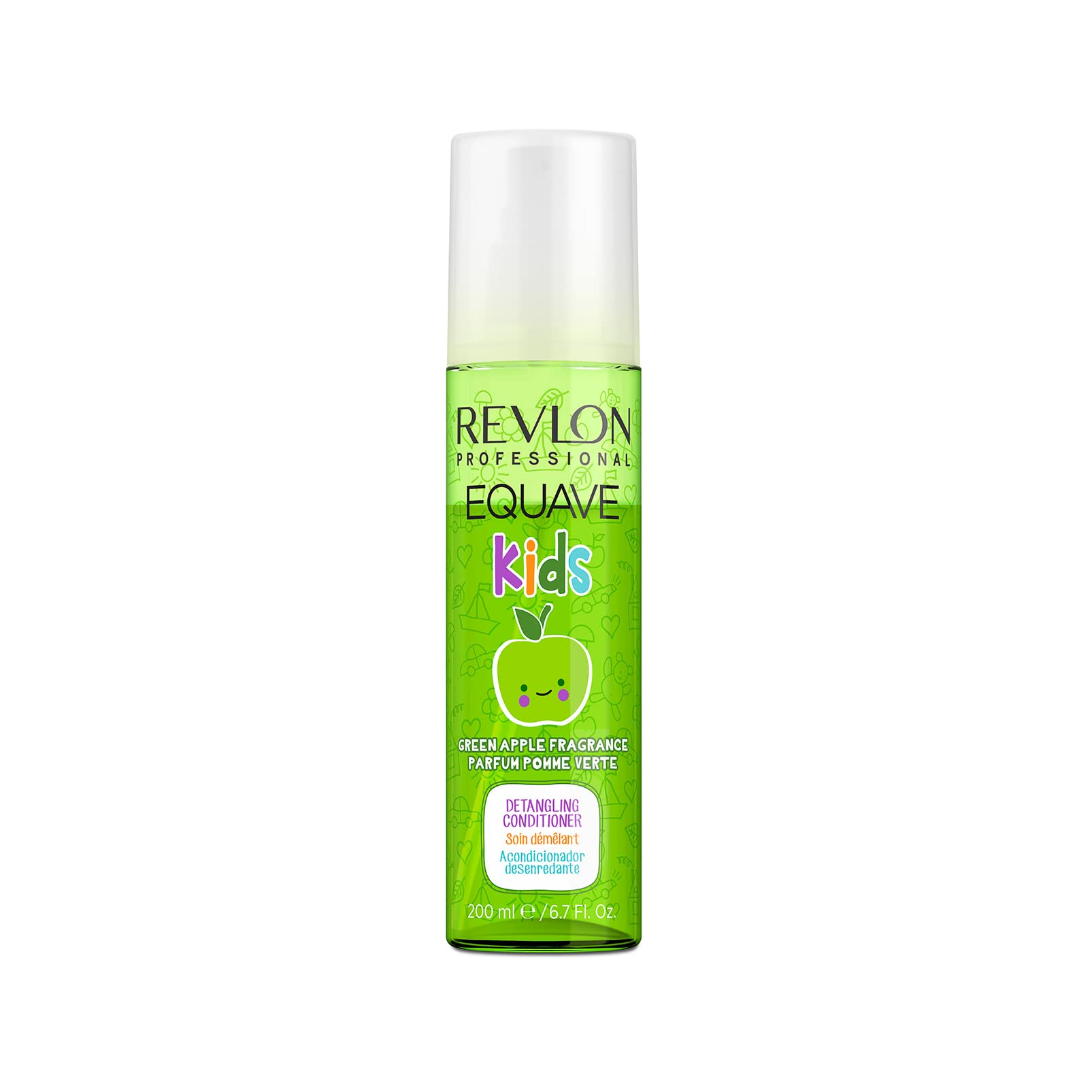 Revlon Professional Equave Kids Detangling Conditioner, Keratin-Enriched Conditioner, Leave-In Conditioner For Kids, Green Apple Fragrance (200ml)