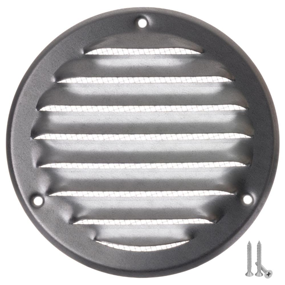 LIRAST 100mm / 4 inch Galvanised Metal Ventilation Grille - Air Vent Cover with Insect Mesh