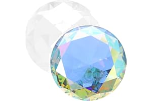 Alipis 2pcs Crystal Glass Diamond Photo Props, 80mm Holographic Manicure Decoration for Nail Art