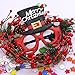 Aneco 12 Styles Christmas Glasses Frame Glitter Christmas Party Glasses Christmas Costume Creative Eyewear for Christmas Party Supplies