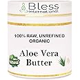 Organic Raw Aloe Vera Butter 100% Pure,Natural & Unrefined| Skin Moisturizer For Face, Body & Hair| 1 LBS/450 GM Ivory/White Grade A | DIY Creams, Balms, Lotions, Soaps| Softens Dry & Tough Skin