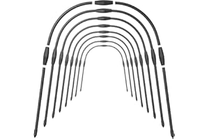 FOTMISHU 8pcs Garden Hoops for Raised Beds, 37.4"x 27.5" Greenhouse Hoops for Row Cover Garden Netting, Rust-Free Garden Tunnel, Reuseable Gardening Supplies for Plants (8pcs L- 37.4"x 27.5")