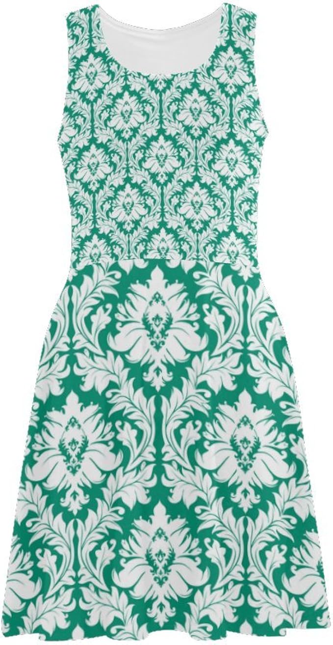 green and white sundress