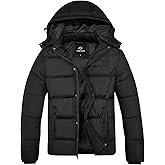 FARVALUE Mens Winter Coats Thicken Puffer Jacket Warm Winter Parka Padded Outwear with Hood