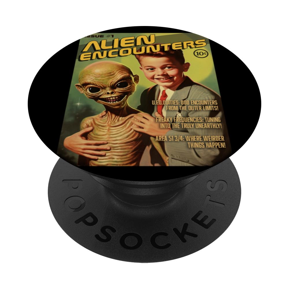 Alien Encounters 1950s Horror Comic Cover PopSockets Swappable PopGrip