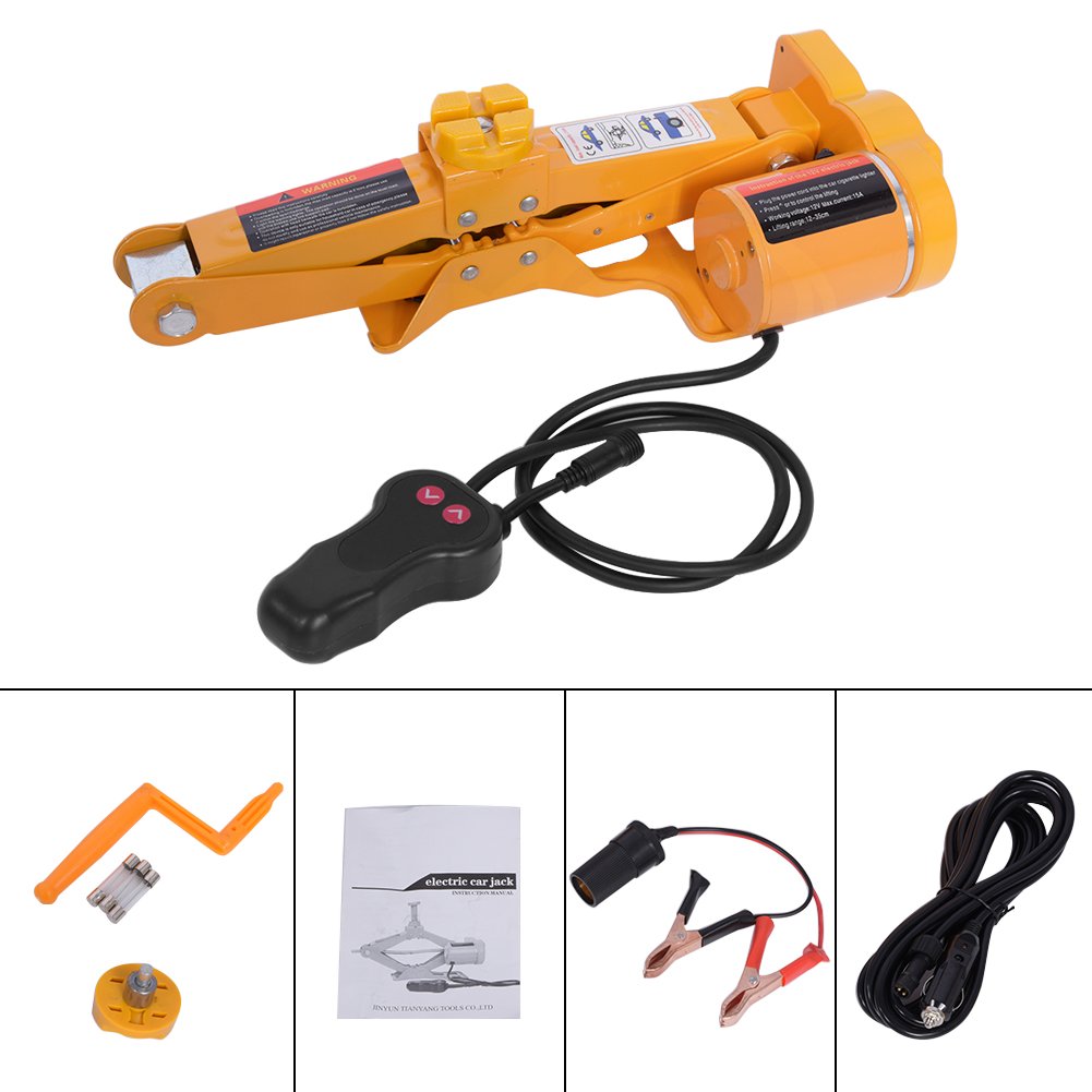 最も優遇 自動車用電気ジャック 12v Dc 電気はさみ車用ジャック 車輪を持ち上げて修理やタイヤ交換キット Suvバンと緊急用具 3 Ton イエロー Jzz Us 3tqian B0749mmclh 3 Ton 3 Ton 希少 Lactld Org