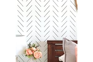STENCILIT® Herringbone Simple Wall Stencil - XL Stencil 22x40 In, Geometric Wall Stencils for Painting Large Pattern, Modern Large Wall Stencils