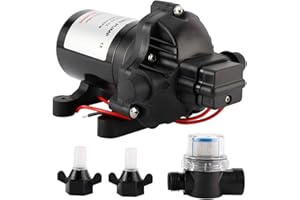 RV Water Pump DC12V 3.0GPM 45PSI Water Pressure Diaphragm Pump for RV Yacht Caravan Boat