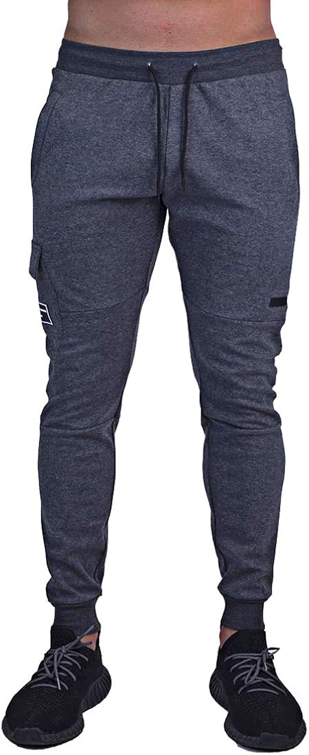 NAVEKULL Men's Bodybuilding Sports Jogger Pants Cotton Elastic Fitness Casual Workout Sweatpant: Clothing