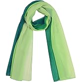 uxcell Long Chiffon Lightweight Sheer Wedding Scarf Silky Gradient Color Party Shawl Spring Summer Beach Wrap for Women