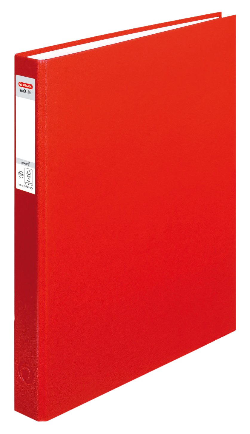 Herlitz max. File Protect A4 2 Ring Mechanism 25 mm Filling Height – Blue – Pack of 1 red