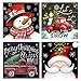 4 Pack Christmas 5D Diamond Painting Kits Full Drill, Snowman Santa Claus Red Truck Diamond Painting Rhinestone Painting Sets for Art Craft Home Decoration, 9.8 x 9.8 inch
