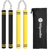 MSGumiho Nunchucks Safe Foam Rubber Training Nunchucks Nunchakus with Steel Chain for Kids Adults &amp; Beginners Practice and Training