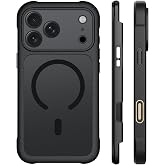 SUPFINE Magnetic for iPhone 18 Pro Case/iPhone 17 Pro Case Black | Build-in Screen Protector,Compatible with MagSafe,Camera Control Cover,Full-Body Dual Layer Military Drop Proof Phone Cover