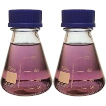 Pack De 2 Flacons Erlenmeyer En Plastique 250ml - Grand Goulot Pour Labo Ou DIY