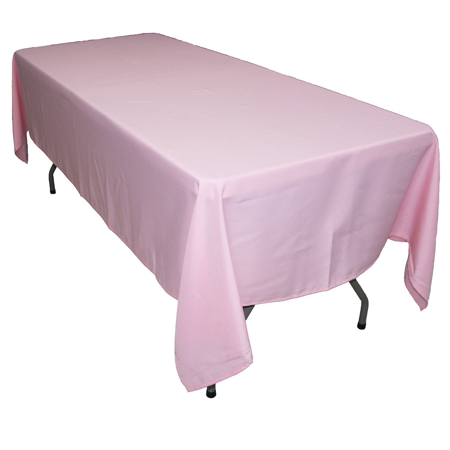 KaitatsuSen Oblong Rectangular Polyester Fabric Tablecloth, Pink, 150x240 cm