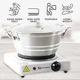 SQ Professional Electric Hot Plate with Single Ring 1000W White view 4