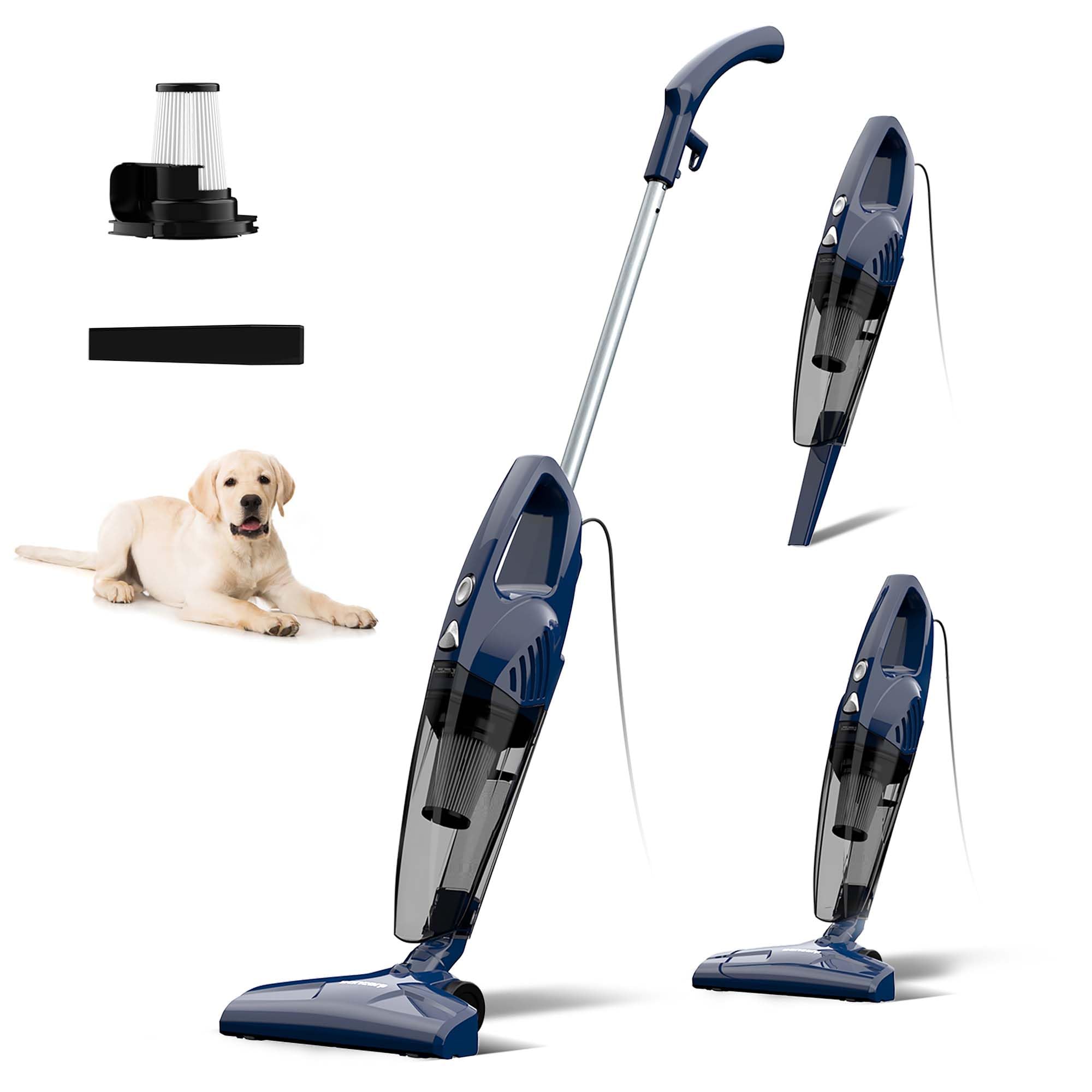 View 1 of **UNTESTED**
Corded vacuum cleaners for home, 14KPa Powerful Suction with 600W Motor, Lightweight Stick Vacuum Cleaner, Converts to Handheld with Washable Filter, Vacuum for Pet Hair, Carpet, Hard Floors, offices